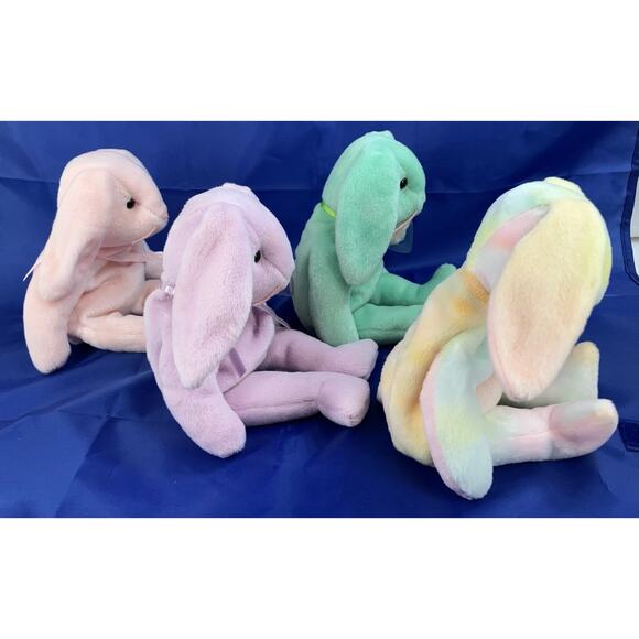 Ty Beanie Babies Bunny Bundle (4pcs) Hippie, Hippity, Hoppity, And Floppity. - Picture 4 of 16